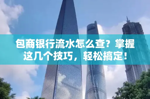 包商银行流水怎么查?掌握这几个技巧,轻松搞定!