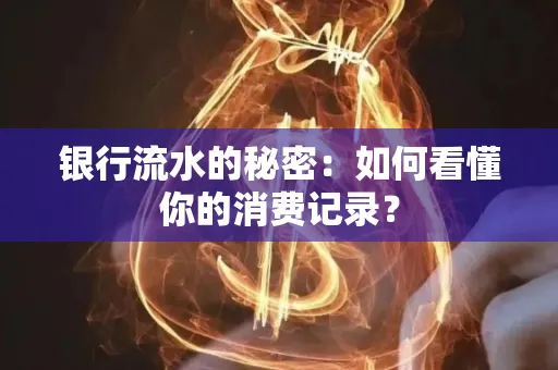 银行流水的秘密:如何看懂你的消费记录?
