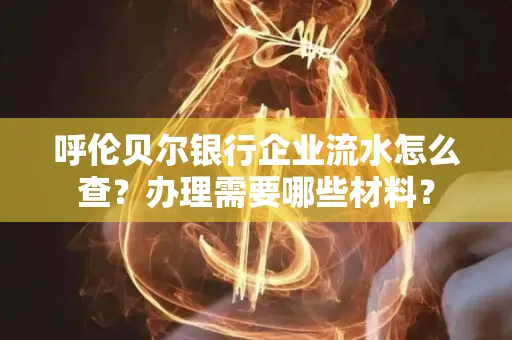 呼伦贝尔银行企业流水怎么查?办理需要哪些材料?