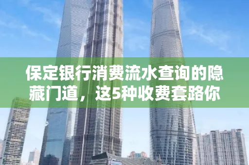 保定银行消费流水查询的隐藏门道,这5种收费套路你知道几个?