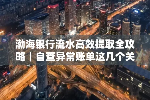 渤海银行流水高效提取全攻略|自查异常账单这几个关键点别错过