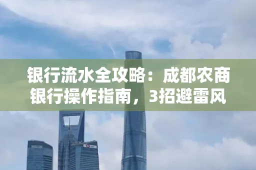 银行流水全攻略:成都农商银行操作指南,3招避雷风险,独家解析最规范银行